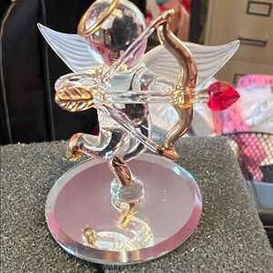Crystal Angel Figurine with Bow and Arrow